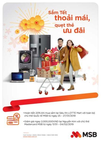 JOY+, ưu đãi chủ thẻ, MSB, Ngân hàng Hàng Hải, thẻ quốc tế,