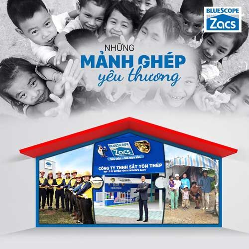 BlueScope Zacs khởi động “Mảnh ghép yêu thương”, tặng mái ấm cho người nghèo