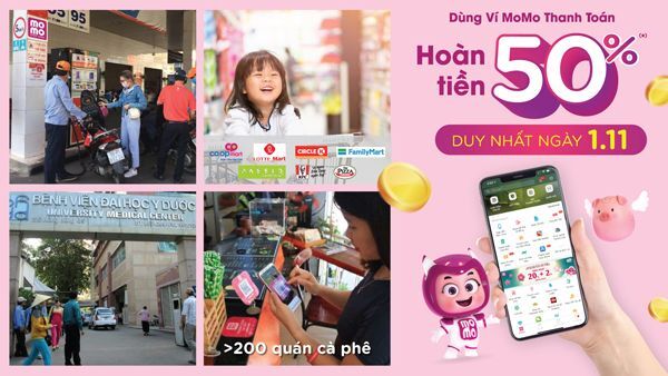 Ví điện tử, Momo, ví Momo, hoàn tiền,