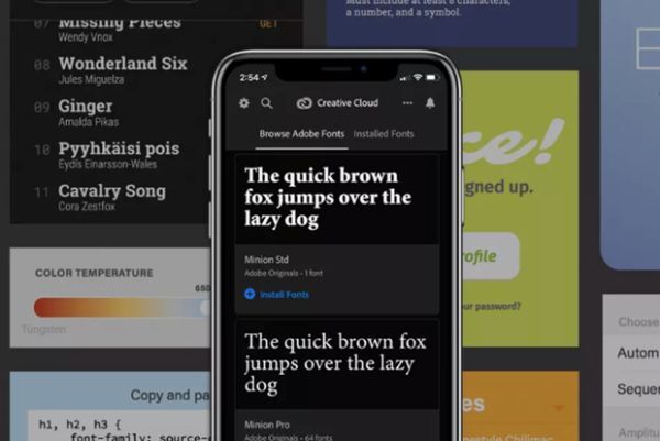 Bộ phông chữ của Creative Cloud mang đến cho người dùng iPhone, iPad khả năng thay đổi dễ dàng phông chữ trên thiết bị.
