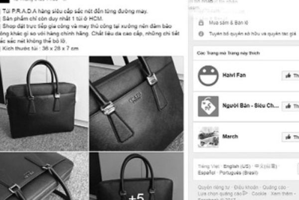 Hàng giả, hàng nhái bán tràn lan trên Facebook