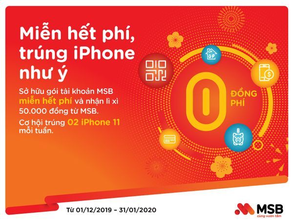 MSB, Ngân hàng điện tử, chương trình khuyến mãi 