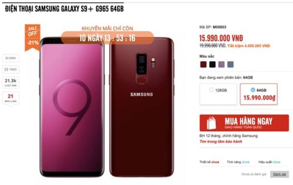 Samsung Galaxy S10 chưa ra mắt, Galaxy S9 Plus đã giảm 4 triệu đồng