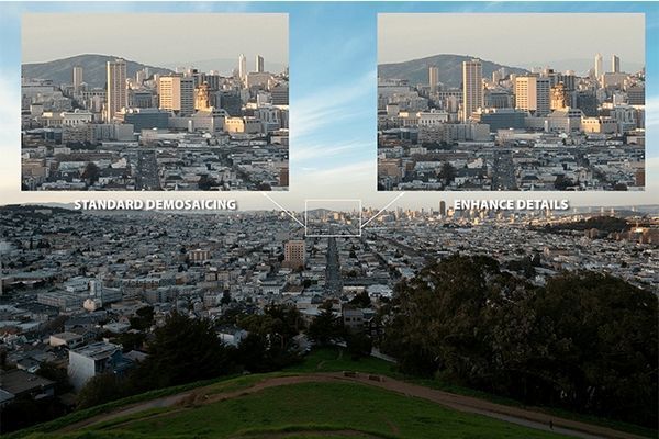 Tính năng Enhance Details đem lại một bức ảnh phóng to nhiều chi tiết hơn