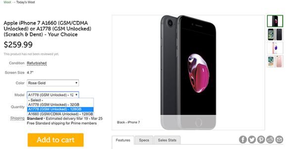 iPhone 7 tân trang được bán với giá chỉ 5,1 triệu đồng