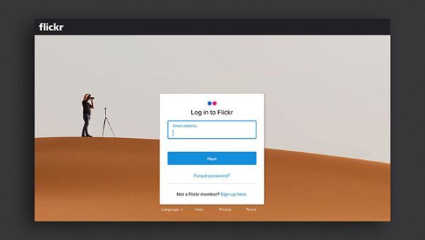 Flickr cho phép đăng nhập tài khoản không cần Yahoo ID