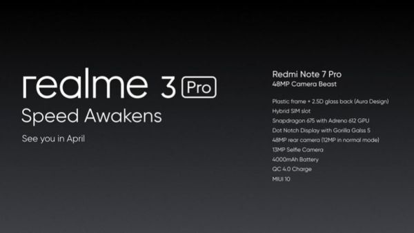 Realme 3 Pro sẽ ra mắt vào tháng 4/2019
