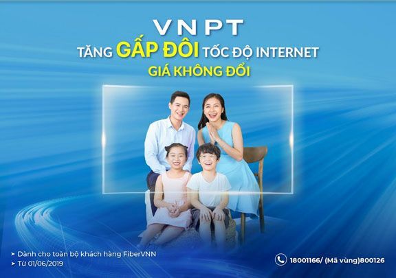 VNPT tăng gấp đôi tốc độ truy cập Internet, giá không đổi