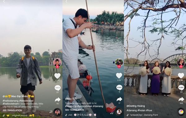 quảng bá du lịch, TikTok, TikTok Việt Nam, video ngắn, #HelloVietnam, 