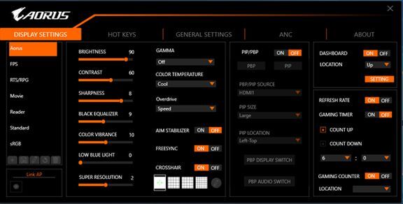 màn hình gaming Aorus KD25F