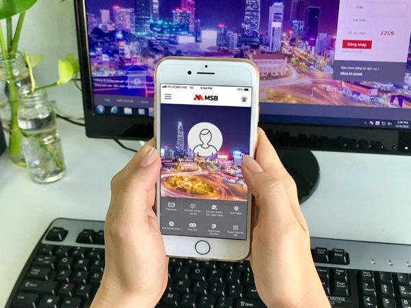 Mobile Banking, thanh toán trực tuyến, xác thực sinh trắc học, MSB, soft token,