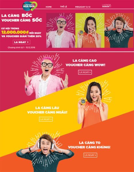 Lazada kết hợp với nhiều gương mặt nổi tiếng để đẩy mạnh nhận biết thương hiệu