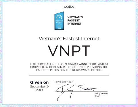 VNPT là nhà mạng có tốc độ Internet số một Việt Nam