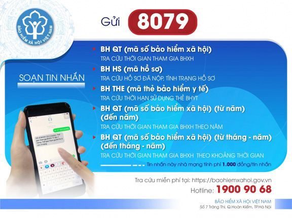 Từ ngày 1/8, chỉ sử dụng đầu số 8079 trong tra cứu BHXH, BHYT