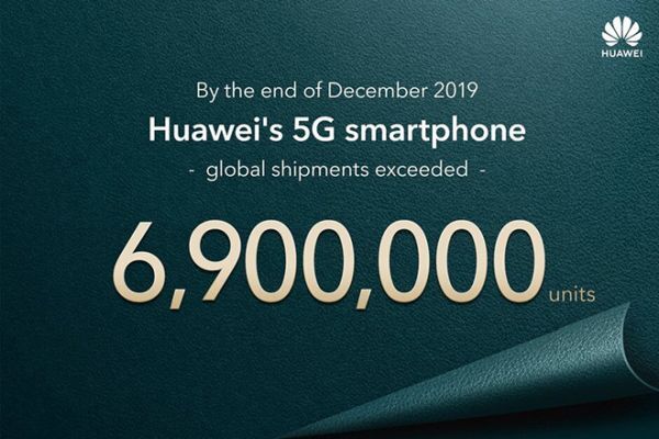 Huawei đã bán được 6,9 triệu smartphone 5G trong cả năm 2019