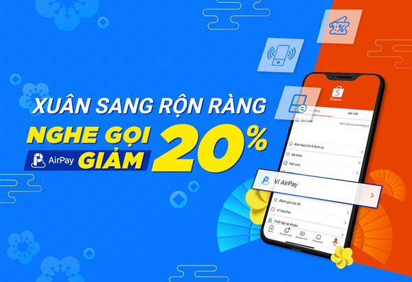 Ví AirPay trợ giá đến 20% cho người dùng nạp tiền điện thoại trên Shopee