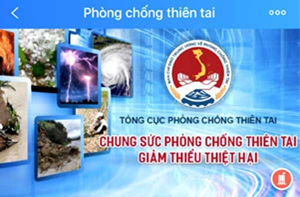 Thông tin thiên tai khẩn từ Tổng cục Phòng chống thiên tai được phát trên Zalo