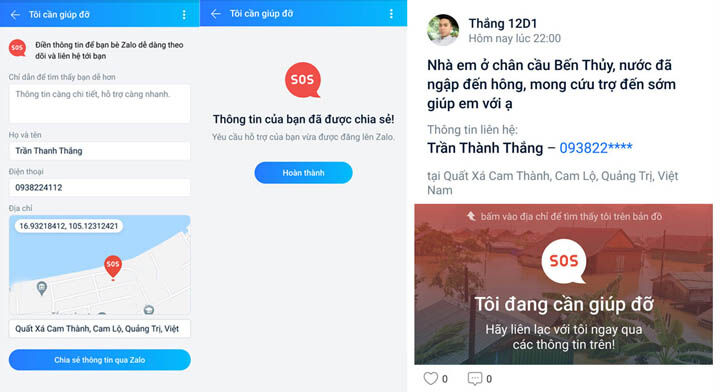 Zalo ra tính năng giúp người dân vùng thiên tai tìm kiếm hỗ trợ nhanh 