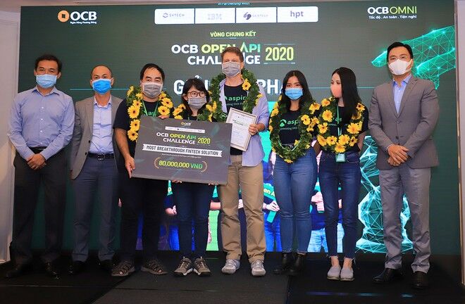 Aspire đã giành quán quân cuộc thi công nghệ OCB Open API Challenge 2020
