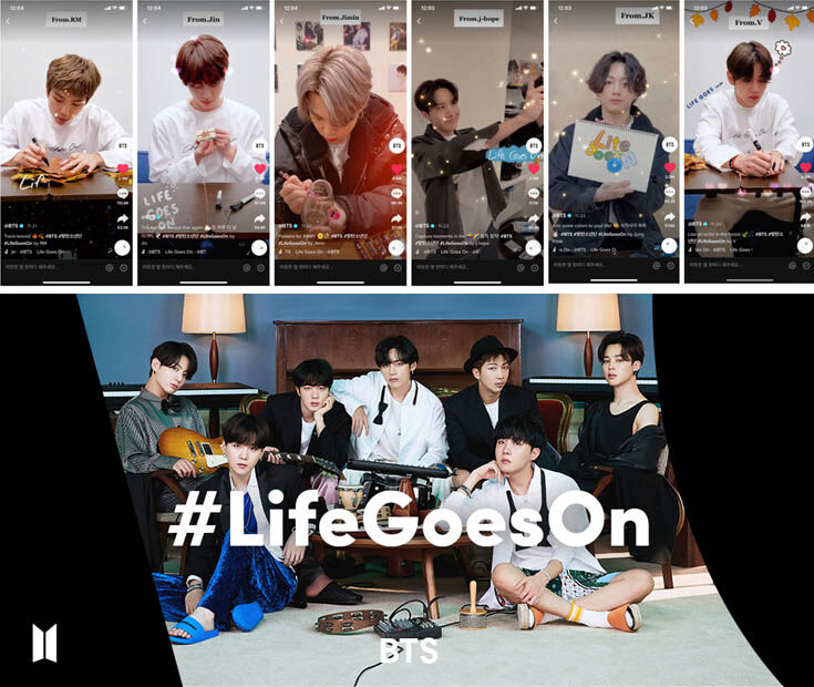 Thử thách #LifeGoesOn của nhóm nhạc Hàn Quốc BTS xác lập kỷ lục trên TikTok