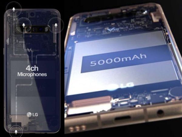Lộ ảnh LG V60 ThinQ có 4 camera, pin khủng