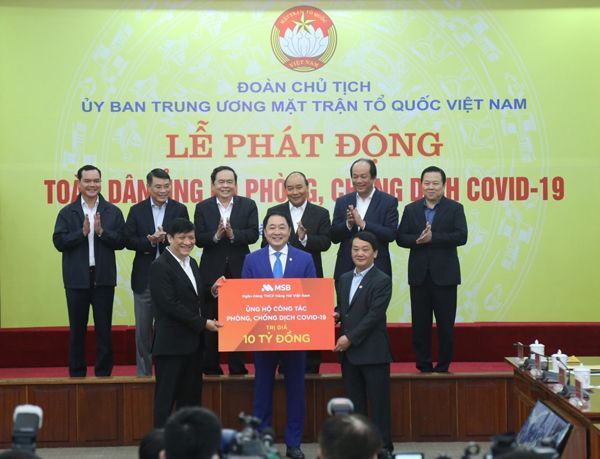 MSB góp 10 tỷ đồng hỗ trợ cho công tác chống dịch Covid-19