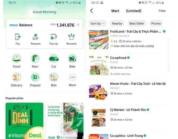 Grab triển khai thử nghiệm đi siêu thị GrabMart