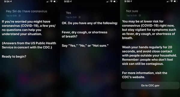 Chức năng mới của Siri giúp phòng chống dịch Covid-19
