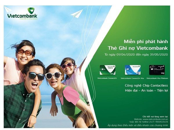 Vietcombank triển khai chương trình miễn phí phát hành thẻ ghi nợ năm 2020