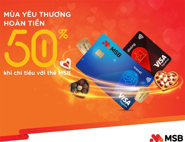 ngày 8/3, chọn quà ngày 8/3, hoàn tiền chi tiêu thẻ, MSB, thẻ quốc tế,