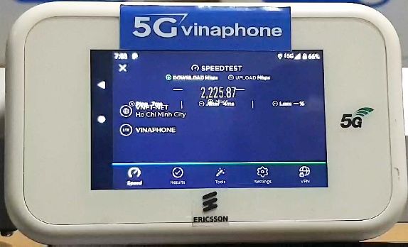 Thử nghiệm tốc độ mạng 5G của VinaPhone
