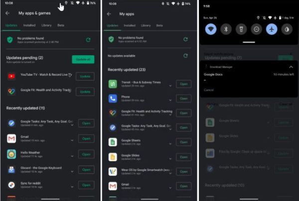Google Play Store gặp lỗi cập nhật ứng dụng