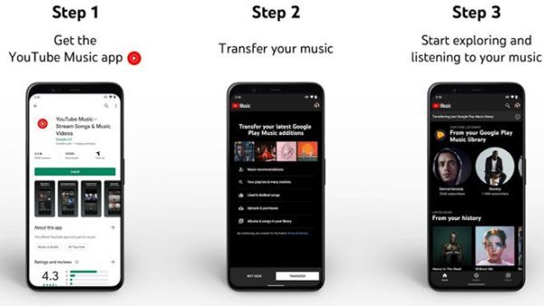 Có thể chuyển thư viện Google Play Music sang YouTube Music