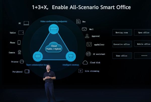 Huawei, làm việc từ xa, văn phòng thông minh, giãn cách xã hội, IdeaHub,