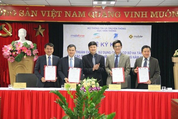 Bốn nhà mạng Việt sẽ dùng chung 1.300 trạm thu phát sóng
