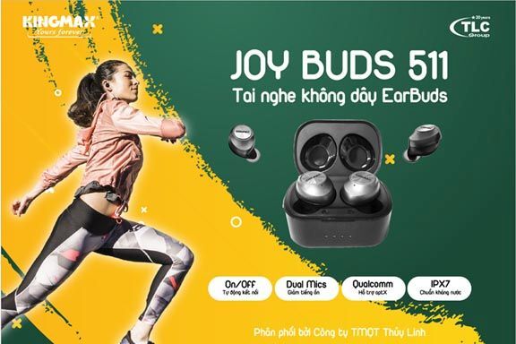 Tai nghe không dây Kingmax JoyBuds 511: Chắc chắn, xinh xắn, bass chuẩn, thời trang