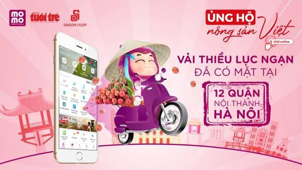 Vải thiều Lục Ngạn cập bến Hà Nội với giá 22.900 đồng/ký trên Ví MoMo