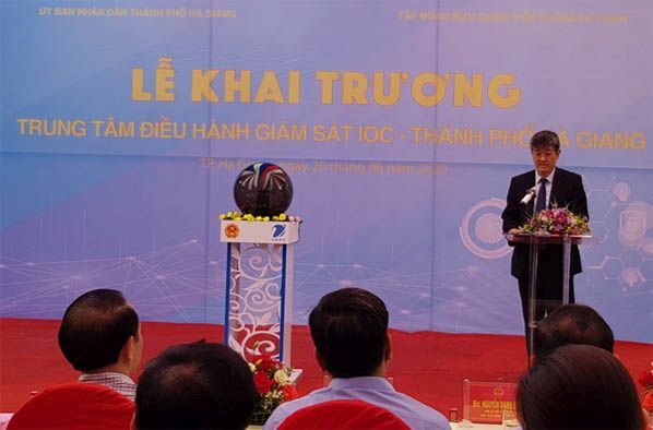 Ông Hồ Đức Thắng – Thành viên Hội đồng Thành viên Tập đoàn VNPT phát biểu tại lễ khai trương
