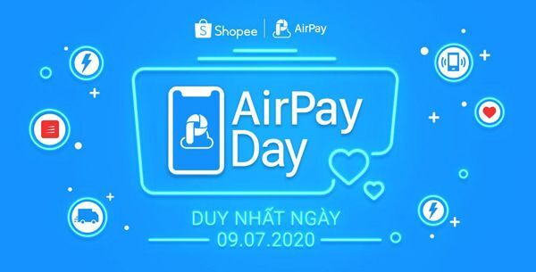 AirPay ưu đãi người dùng lúc 0h01’ ngày 09/07 tại Shopee