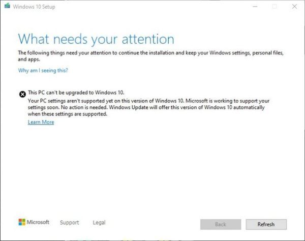Windows 10 2004 gặp lỗi chặn một số người dùng khi nâng cấp