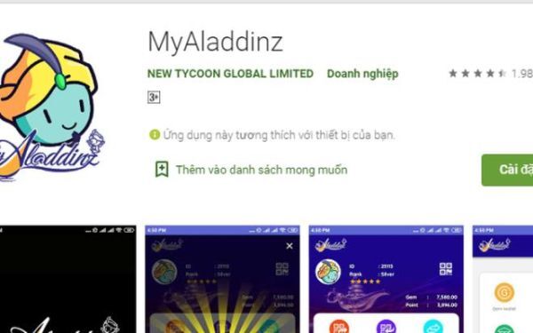 Công an cảnh báo ứng dụng Myaladdinz có dấu hiệu lừa đảo 