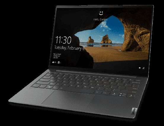 Trải nghiệm nhận diện khuôn mặt trên Yoga Slim 7i 13-inch siêu mỏng, phiên bản xám Iron Grey.