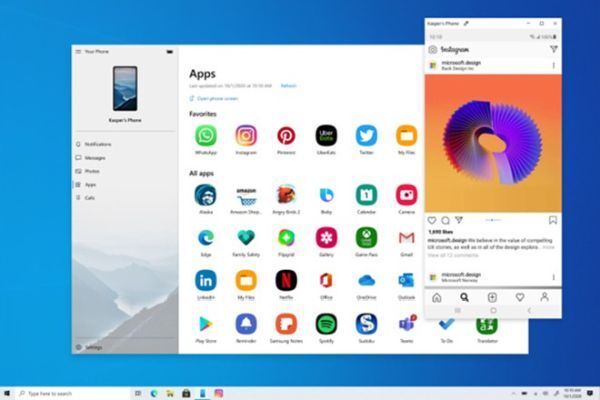 Windows 10 có thể chạy các ứng dụng từ điện thoại Samsung
