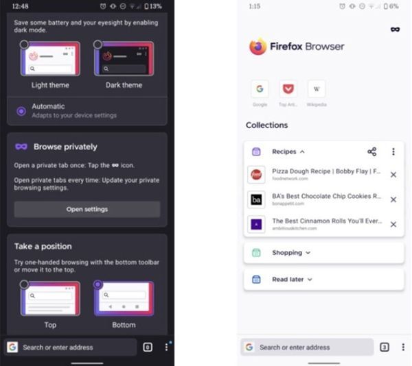 Firefox cho Android thiết kế lại với nhiều tính năng mới