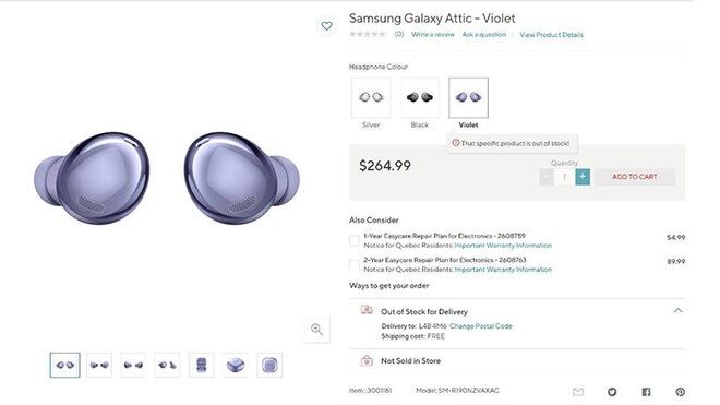 Galaxy Buds Pro xuất hiện trên cửa hàng trực tuyến trước ngày ra mắt