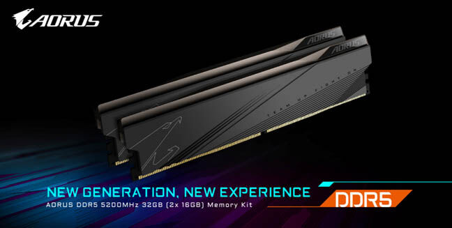 GIGABYTE trình làng bộ nhớ AORUS DDR5 5200MHz 32GB