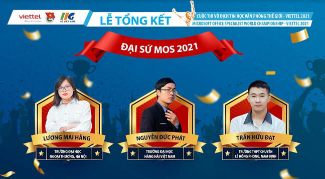 Trao giải Cuộc thi Vô địch Tin học văn phòng Thế giới – Viettel 2021
