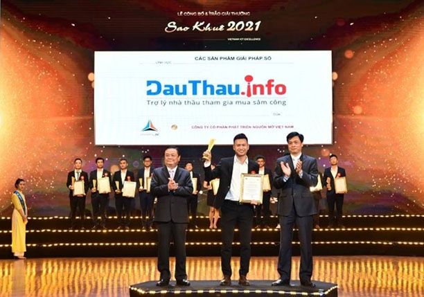 DauThau.info - Phần mềm phân tích thông tin thầu đạt giải thưởng Sao Khuê 2021 đầu tiên trong lĩnh vực đấu thầu