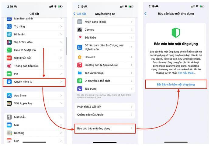 Cách kích hoạt tính năng Báo cáo bảo mật ứng dụng trên iOS 15.2 - ảnh 1