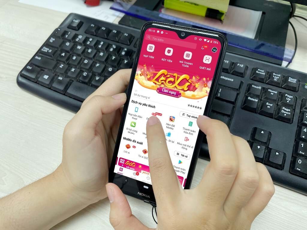 MoMo khuyến khích lì xì và chuyển tiền trực tuyến